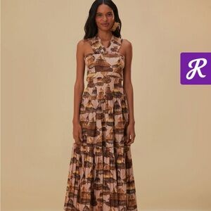 Farm Rio Malocas Sleeveless Midi Dress